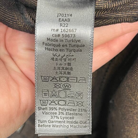 John Varvatos JV 701 Regular Fit Straight Leg Brown Stripe Pants 42 NWT - Picture 9 of 13